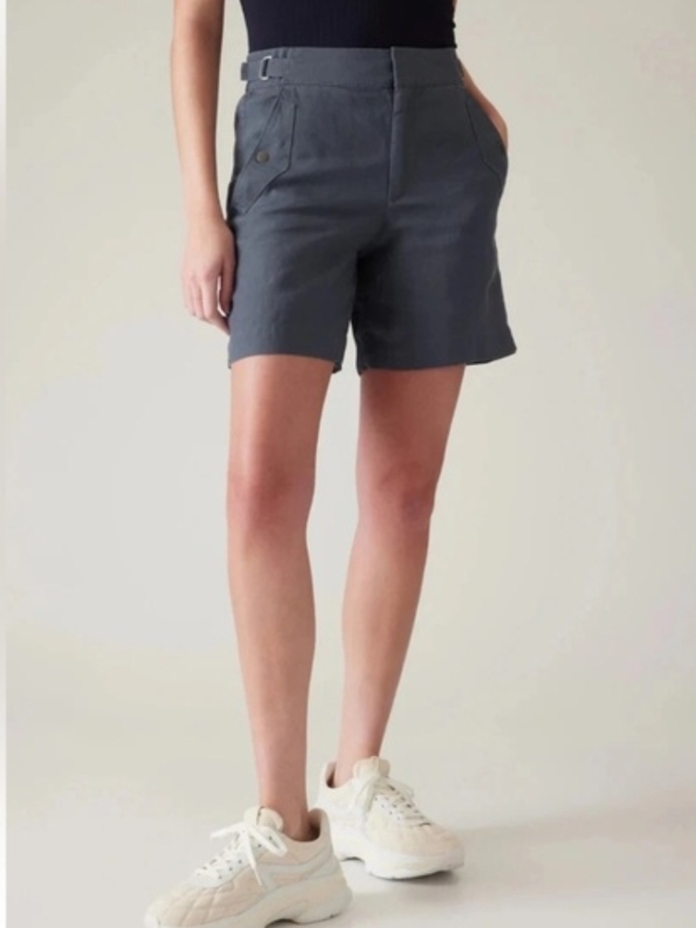 Athleta- Classic High-Waist Women’s Shorts in Slate Gray